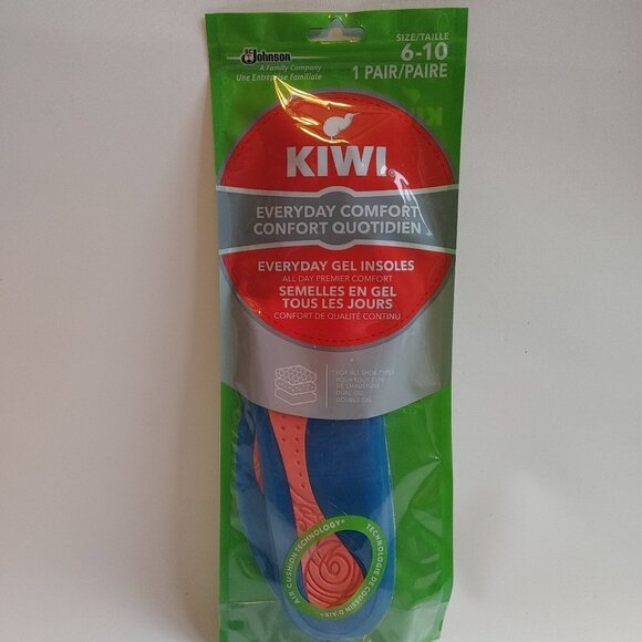KIWI Everyday Comfort Everyday Gel Insoles 1 Pair Size 6-10 BNIP - Picture 1 of 3